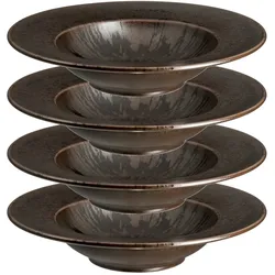 MÄSER Pastateller 27 cm 4er Set, METALLIC BRONZE, 581300