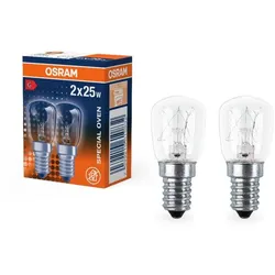 2er Pack OSRAM E14 Backofen Lampen SPC.T CL 25 W 230V klar
