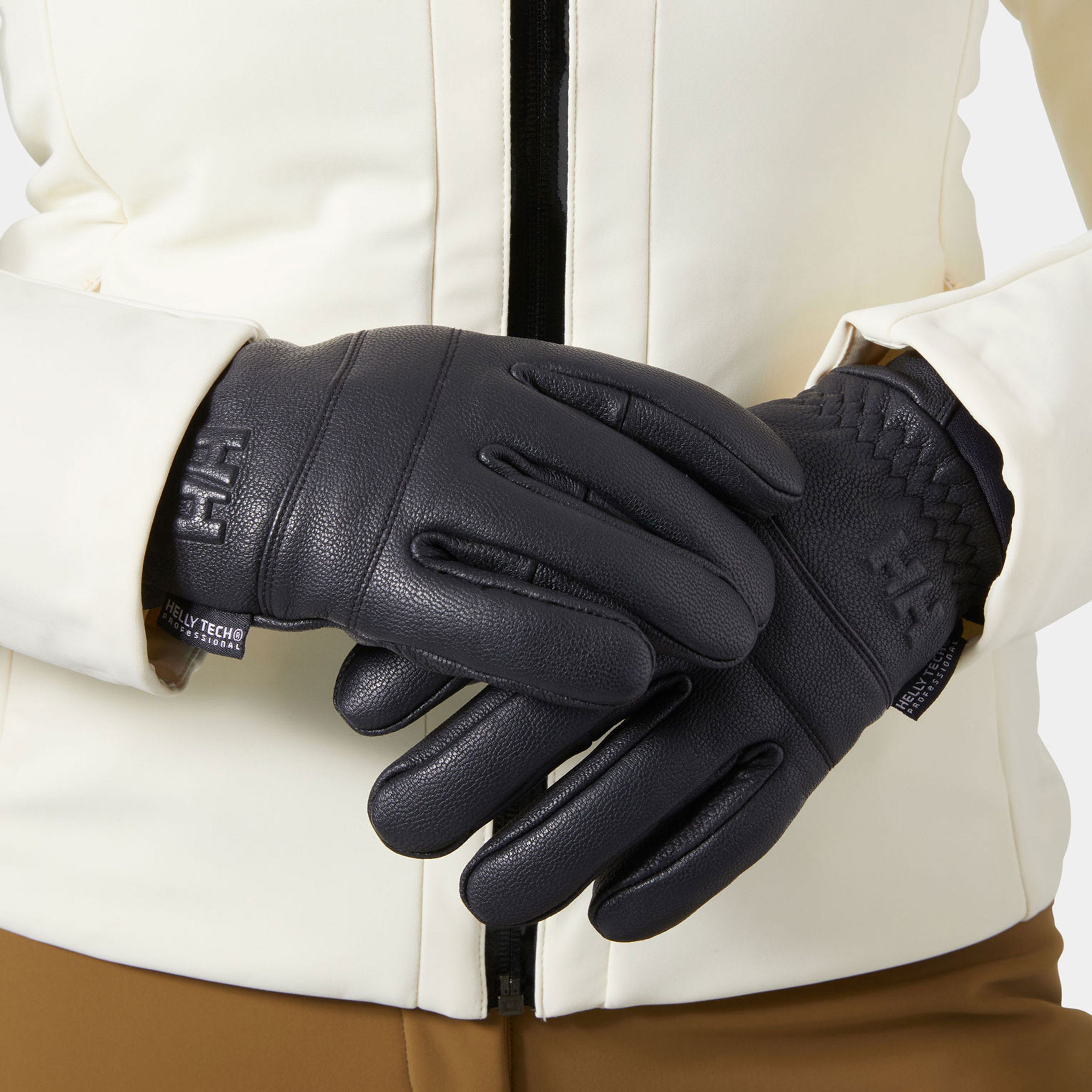 Helly Hansen Women's Alphelia Leather Ski Gloves - Black/Ebony - S