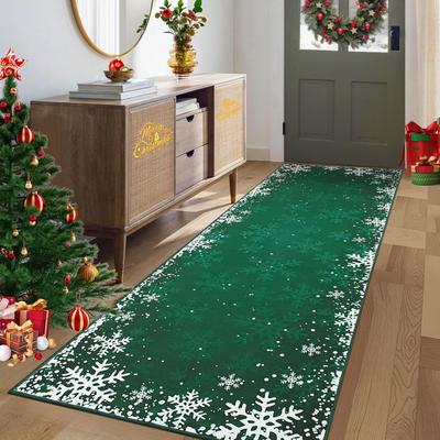 Garvee Christmas Snowflake Festival Decor Area Rug