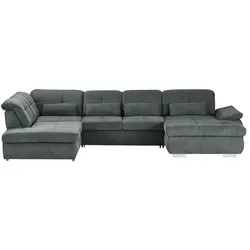 Wohnlandschaft mit Funktion  Perry ¦ grau ¦ Maße (cm): B: 374