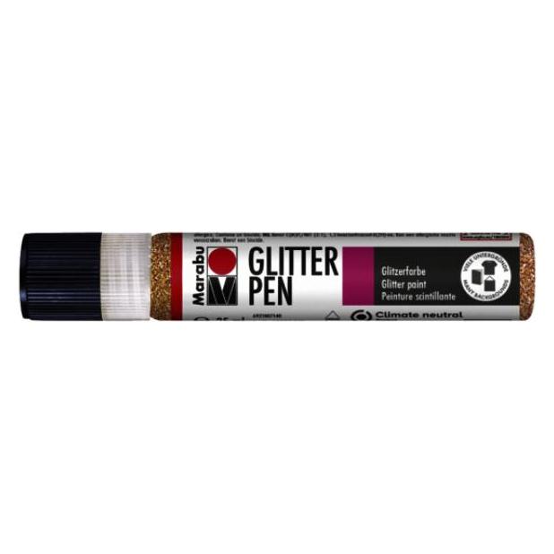 Marabu Effektfarbe Glitter Liner, 25 ml, glitter-rotgold 586 (25 ml) (18030009586)