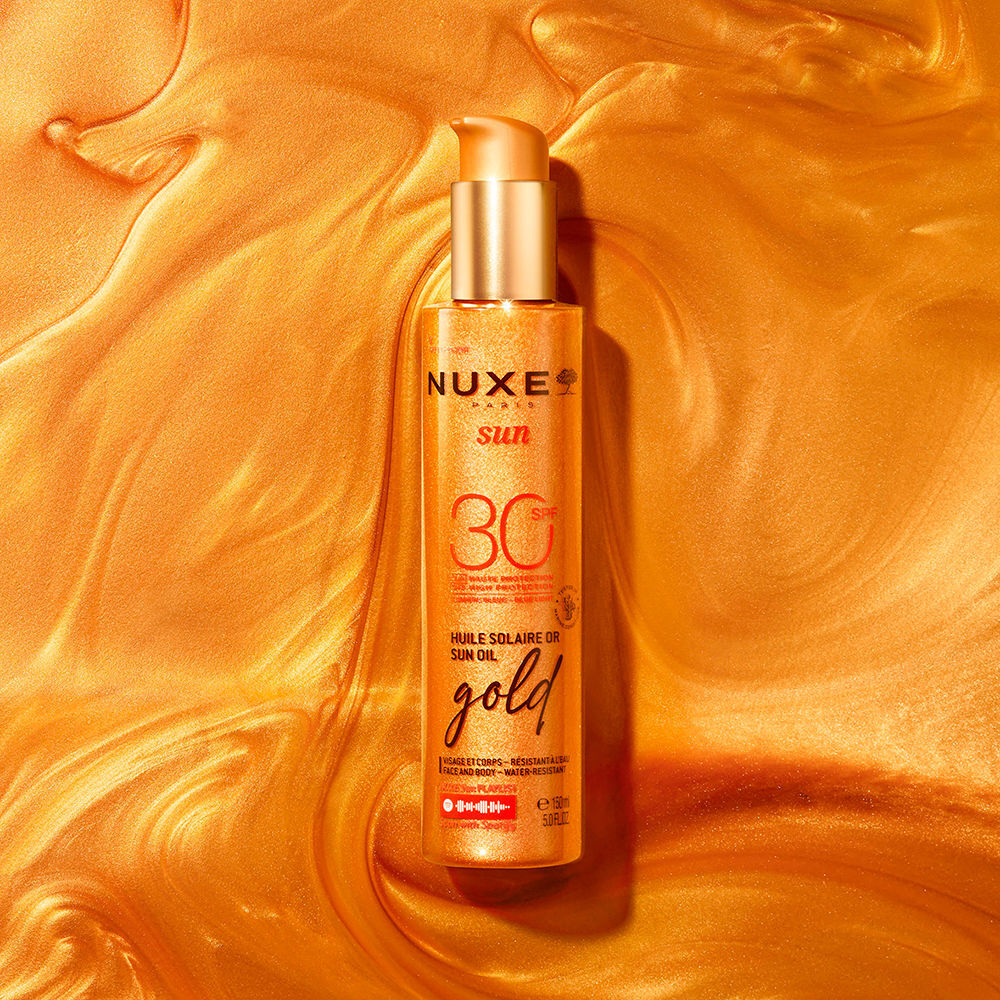 Nuxe Sun huile bronzante dorée visage et corps SPF30 150 ml