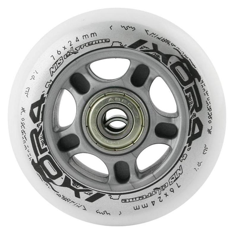 Nils VE 76x24 82A Weiss (4 Stück) + ABEC-7 (8 Stück) SET (76 mm, 82a) (5907695515893)