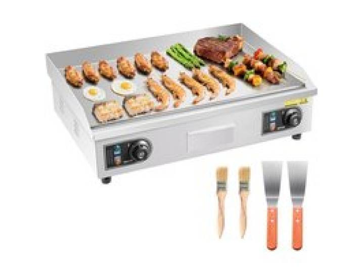Plancha Électrique 65 5x40 cm Plaque à Snacker Électrique 4000 W Plaque de Cuisson Lisse Température Réglable 50-300 °C