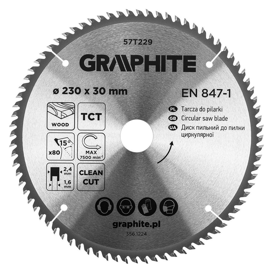 Graphite Sägeblatt, Widia, 230 x 30 mm, 80 Zähne (60502709)