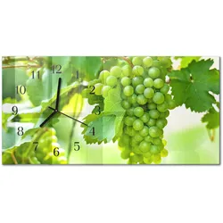 WANDUHR aus Glas 60x30 cm - Trauben