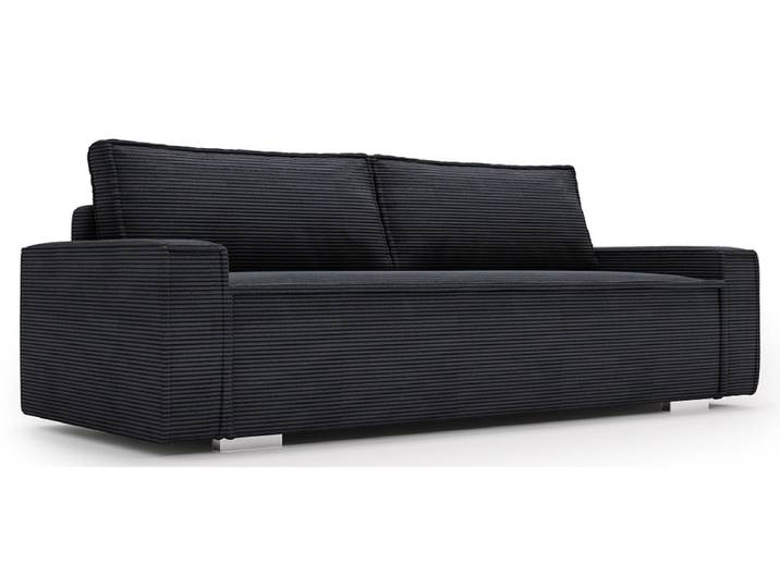 Bettsofa MELS Cord-Stoff dunkelgrau
