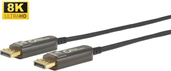 MicroConnect Fiber Displayport 1.4 Kabel, 10m