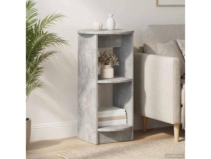 vidaXL Seitenschrank Betongrau Holzwerkstoff