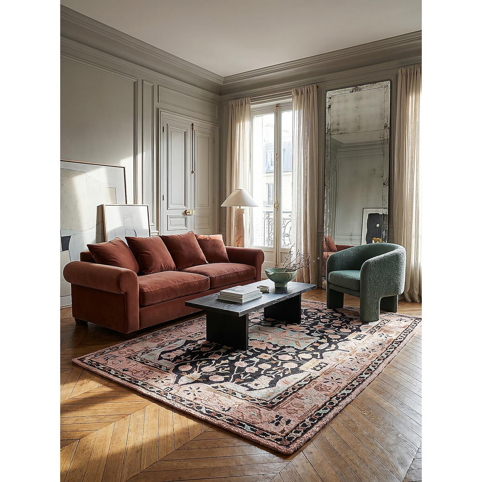 Wollteppich Orient Rosa-Schwarz 200 x 290 cm - SOAR Kadima Design