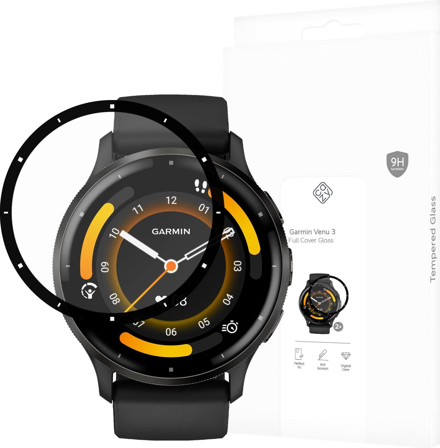 Screenprotector geschikt voor Garmin Venu 3 - 2 stuks - Gehard Glas