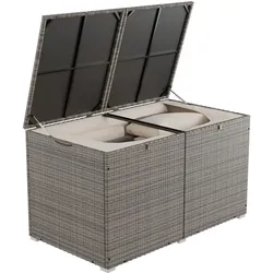 Polyrattan Auflagenbox Ikaria - Grau-meliert