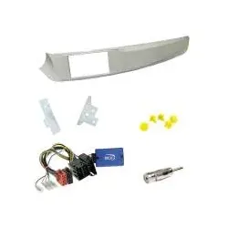 Einbauset 2-DIN Radioblende weiß + Lenkradadapter für Alfa Giulietta (940) 20...