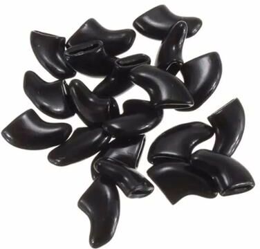 Uplifted Finds Silicone Soft Cat Nail Caps With Adhesive Glue Set black xs