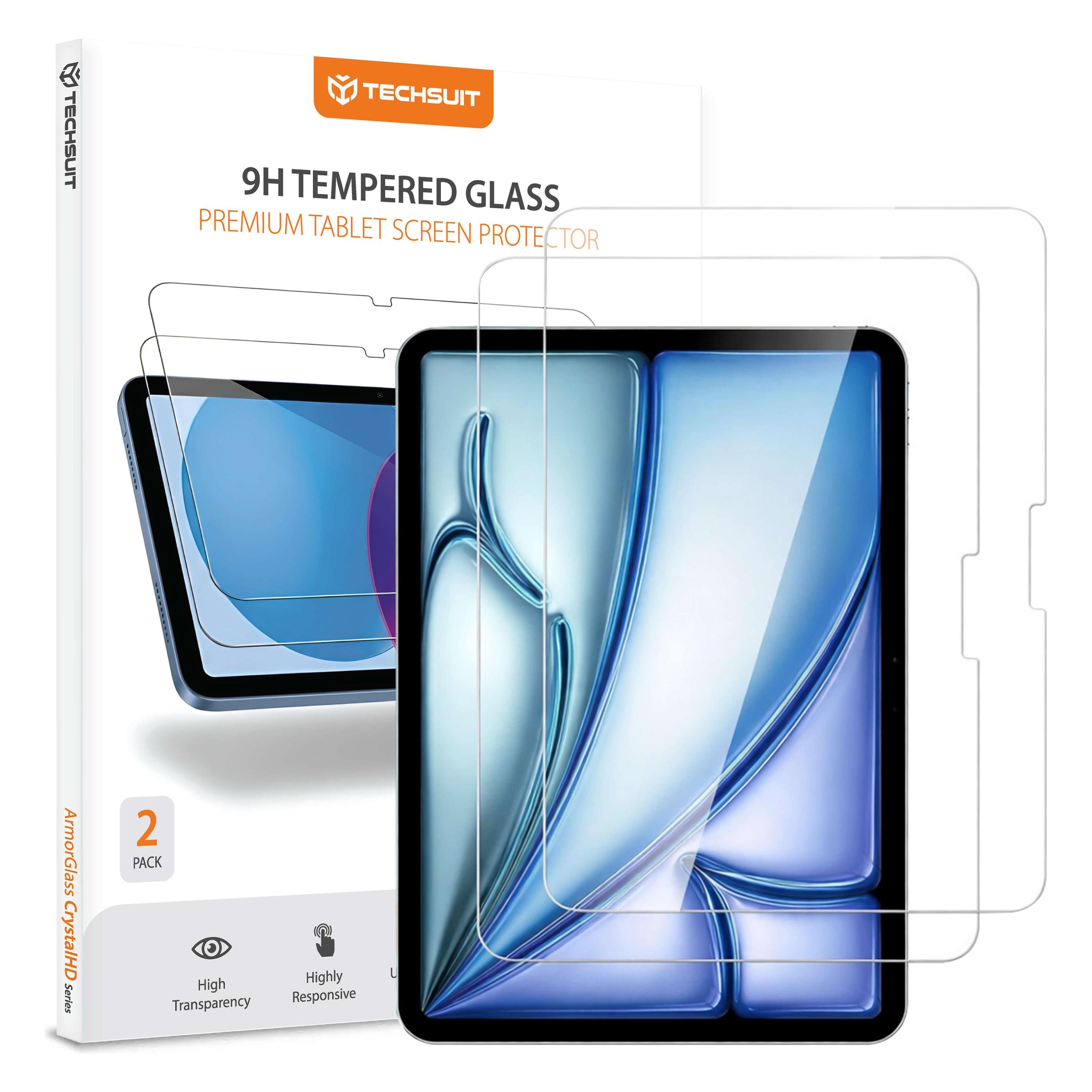 Techsuit - ArmorGlass CrystalHD (2 pack) - iPad Air 11 (2024) - Clear (2 Stk., Apple iPad Air 11 2024, Apple iPad Air 11 2025, Apple iPad Air 11 2026) (65367307)