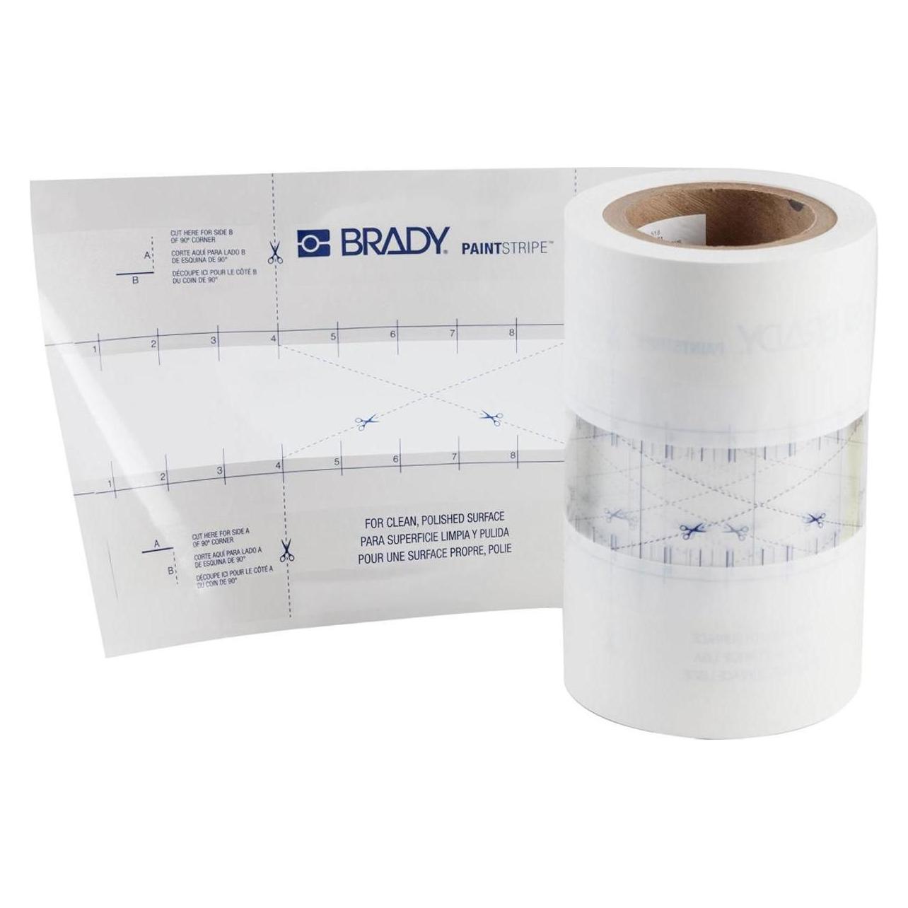 Brady PaintStripe Schablone - Durchgehende Linie, Polypropylen, Transparent/Weiss, 50.80 mm x 30.50 (50.80 mm) (148820)