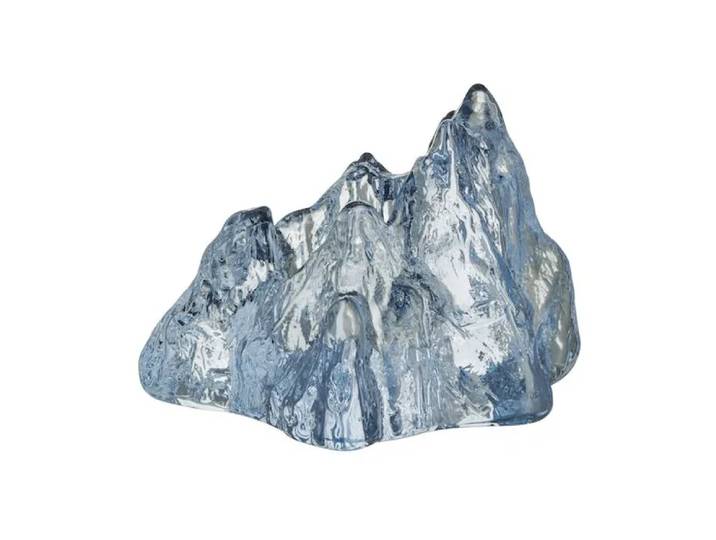 Kosta Boda Photophore The Rock 91 mm Bleu Glacé