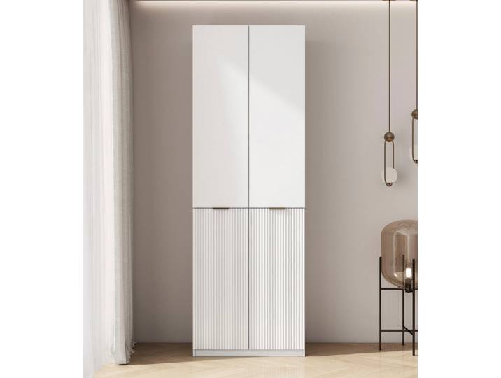 OTTO home Kleiderschrank Jorella Schlafzimmerschrank Garderobe (moderner Schrank mit Softclose und Premium Ausstattung) eleganter Schlafzimmerschrank Rillendesign Trend Breite 82cm