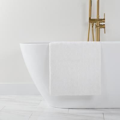 Becky Cameron 100% Cotton Reversible Solid Bath Mat