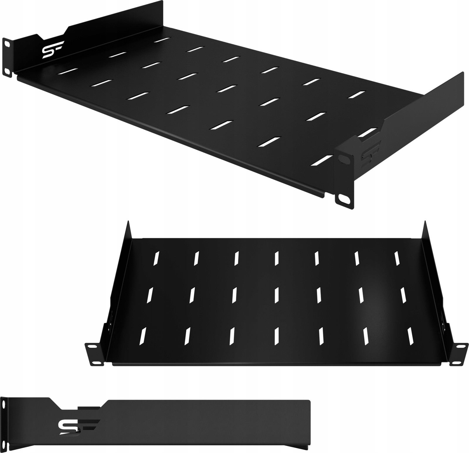 Stalflex Serverrek 19 inch 1U zwart 250 mm voor serverkast