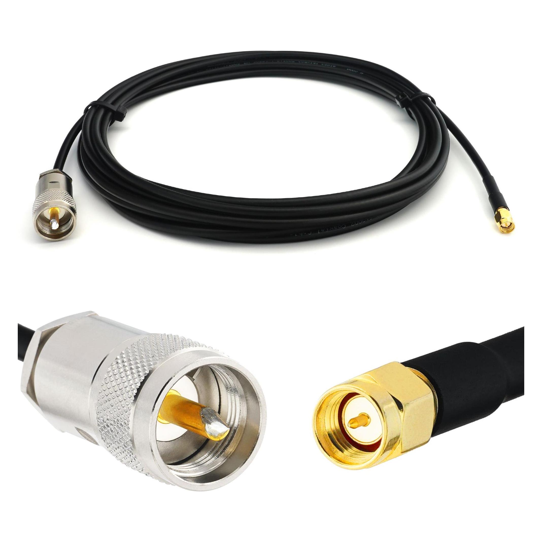 Rangeful SMA Male to PL259 10m UHF RG58/U Coaxial Cable RG58-SM-PL-10 (RG58-SM-PL-10)