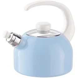 Riess Flötenkessel Plus 2 Liter blau Pastell-blau Emaille
