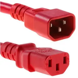 MicroConnect, Verlängerungskabel, Power Cord C13 - C14 3m Red (3 m)