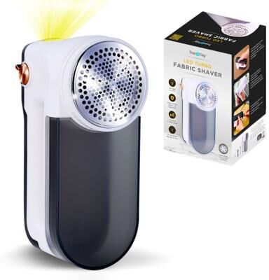 True & Tidy XL 6-Blade Turbo Fabric Shaver by BrylaneHome in White