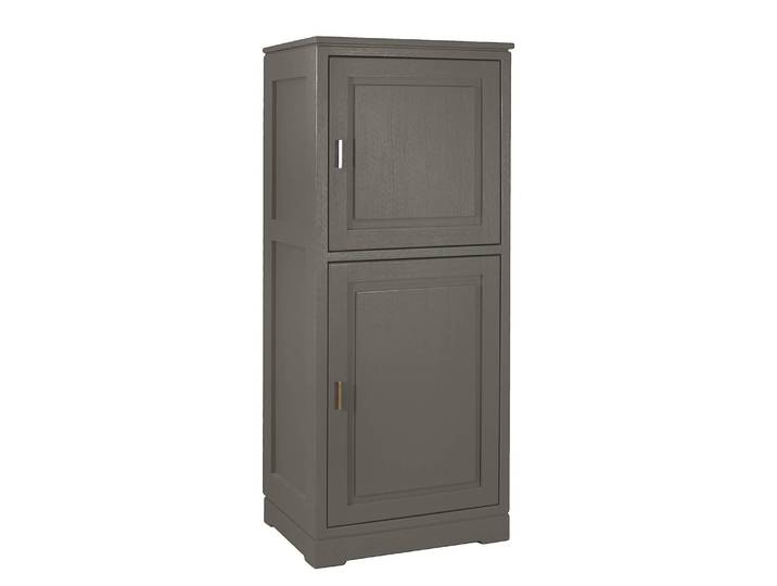Highboard Glatt 59 x 142 x 46cm Türanschlag rechts Grau/Grau