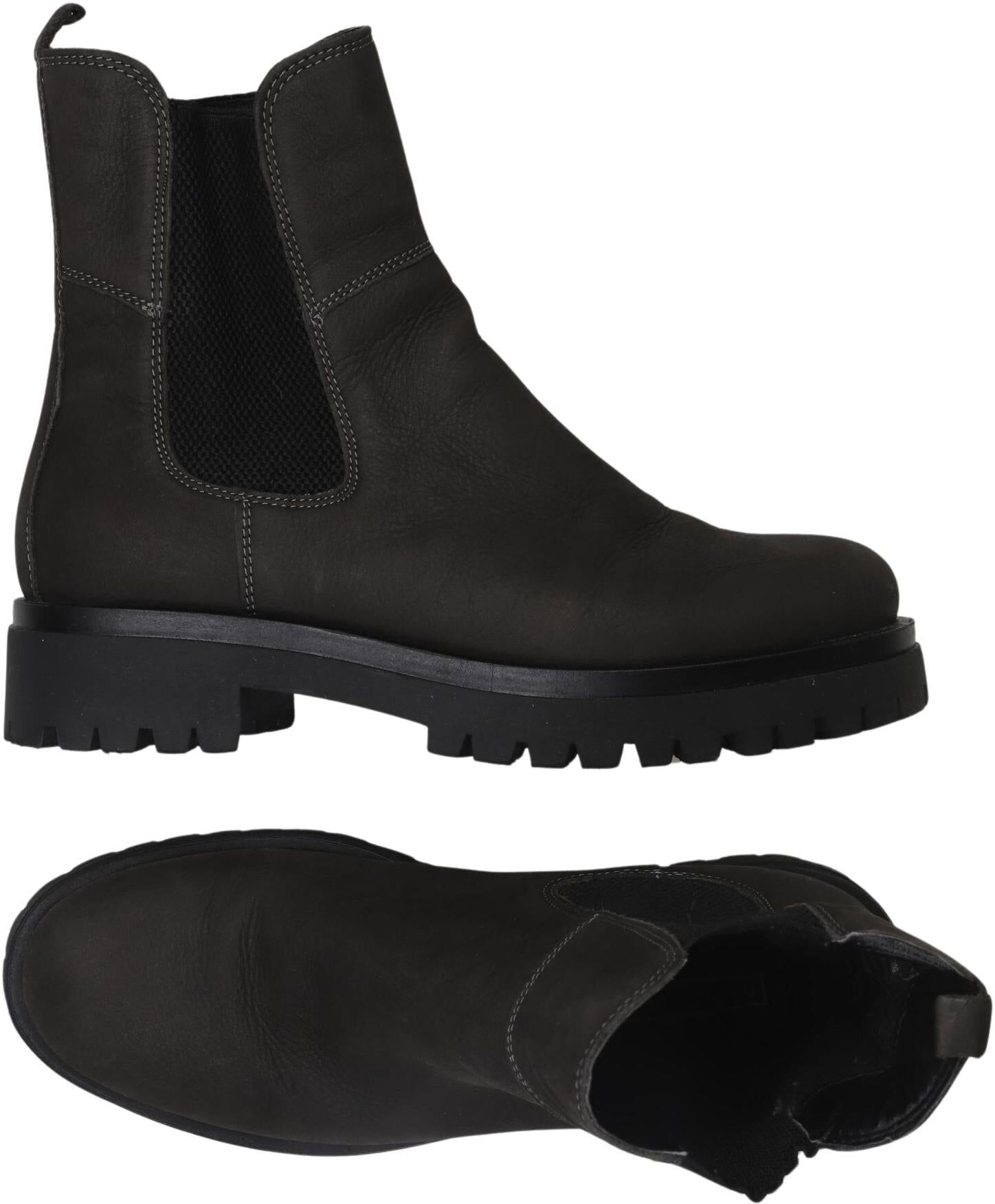 5th Avenue Damen Stiefelette, Grau, Gr. EU 38, Leder - Second Hand
