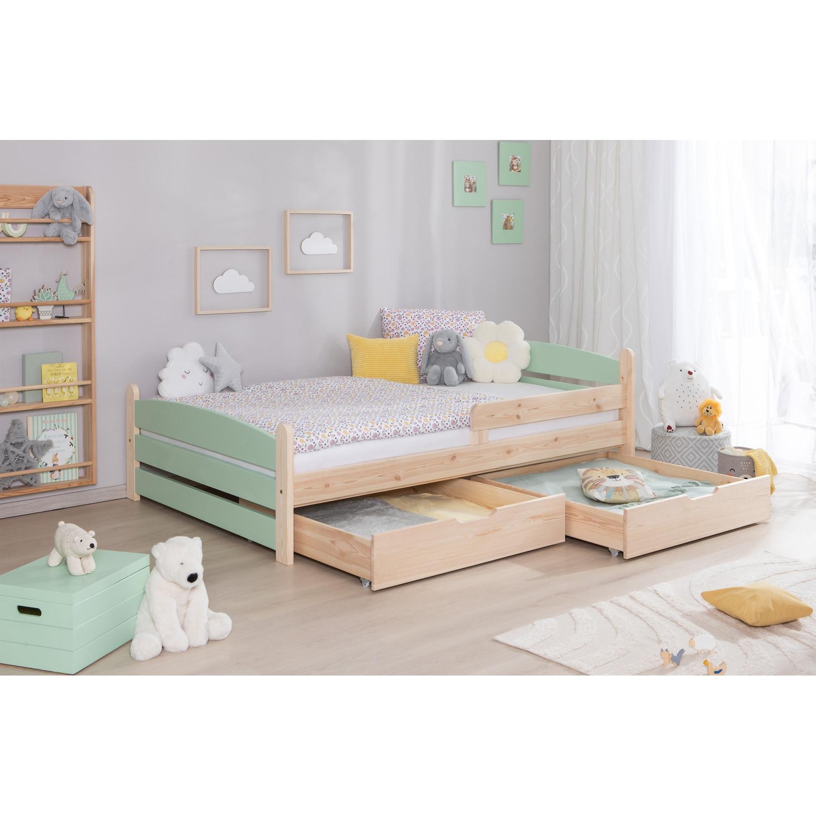 TiCAA Einzelbett „Mello“, Kinderbett, Jugendbett, Schlafzimmer, Kinderzimmer