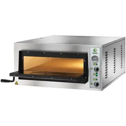 FIMAR professioneller elektrischer Pizzaofen. Manuelles Modell FME9. 1 Backkammer mit feuerfestem Deckel. Kapazität 9 Pizzen