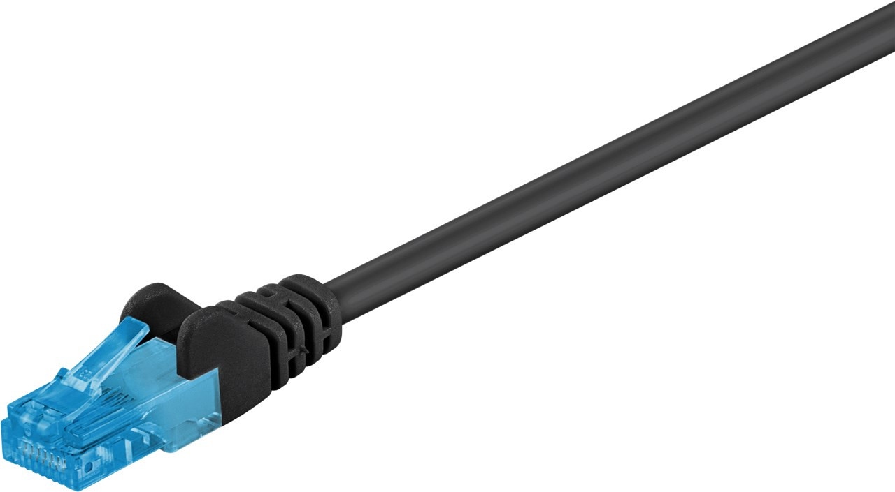 Goobay CAT 6a netwerkkabel U/UTP halogeenvrij zwart 20 meter
