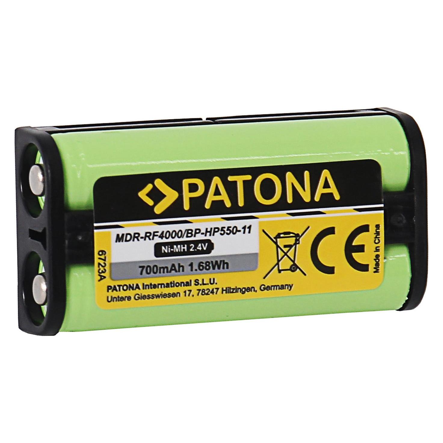 Patona Akku für Sony MDR-RF4000 BP-HP550-11 Medion MDR-PF970RK (PT6723)