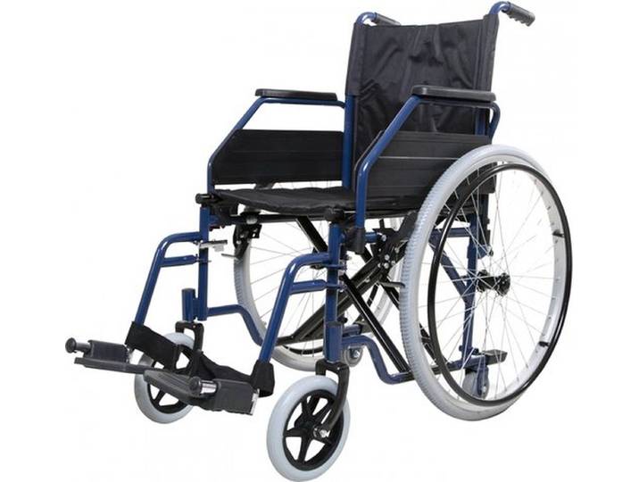 Able2 PR32150 - Opvouwbare rolstoel - Afneembare armsteunen - Blauw