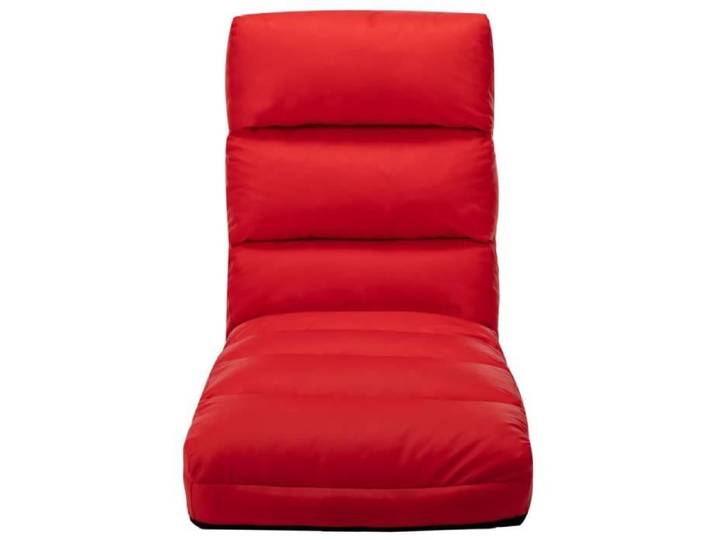 TRANSAT - UMR - Rouge Chaise pliable de sol Rouge Similicuir -[7EDrDW]