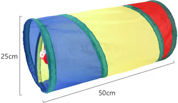 Inspire Picks Foldable Crinkle Cat Tunnel Toy Cat Tunnel Toy With Noisy Paper & Interactive Rolling Play multicolor