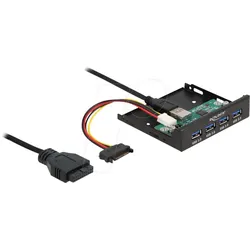 DELOCK 64166 - Frontpanel, 3,5", USB 3.0, 4x Typ-A