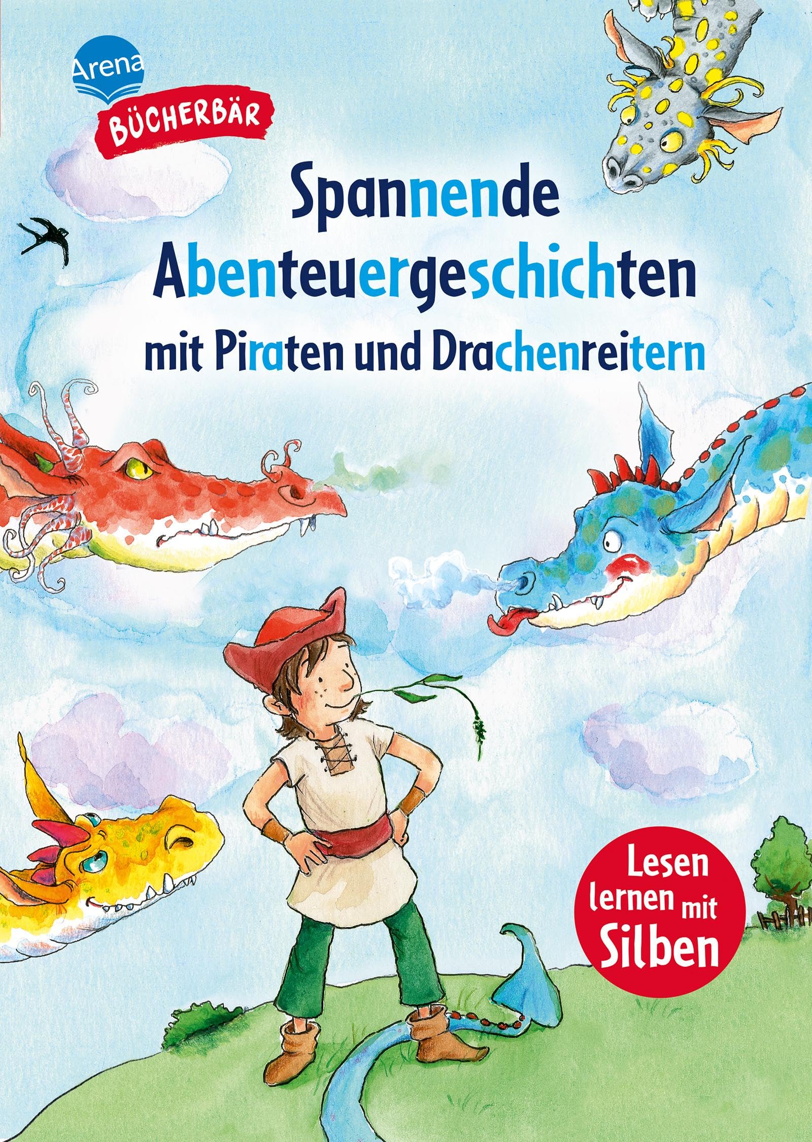 Frauke Nahrgang - Spannende Abenteuergeschichten mit Piraten und Drachenreitern: Mit Silbentrennung, 13 spannende Geschichten über Wikinger, Piraten und Drachen, 1. Klasse (Der Bücherbär Sonderband) - Preis vom 16.10.2026 11:41:07 h