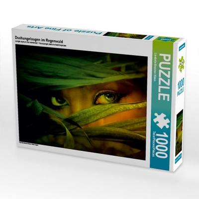 CALVENDO Puzzle Dschungelaugen im Regenwald | 1000 Teile Lege-Größe 64x48cm Foto-Puzzle für glückliche Stunden