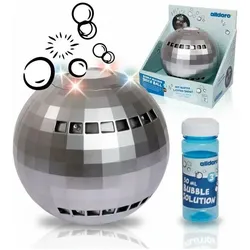 2x Alldoro Seifenblasenmaschine Discokugel (13 x 13 cm inkl. 50ml Seifenflasenflüssigkeit)