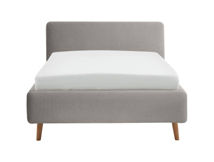 Bett Senja Ash Stoff 140 x 200 cm - Bett