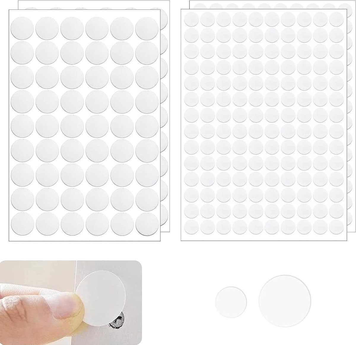 Meubelpads Set van 388 stuks - Zelfklevende meubelstickers en schroefdoppen - Wit