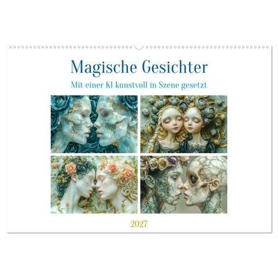 Magische Gesichter (Wandkalender 2027 DIN A2 quer), CALVENDO Monatskalender
