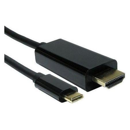RS PRO USB-Kabel Schwarz, USB C / HDMI, 5m (5 m) (1924699)