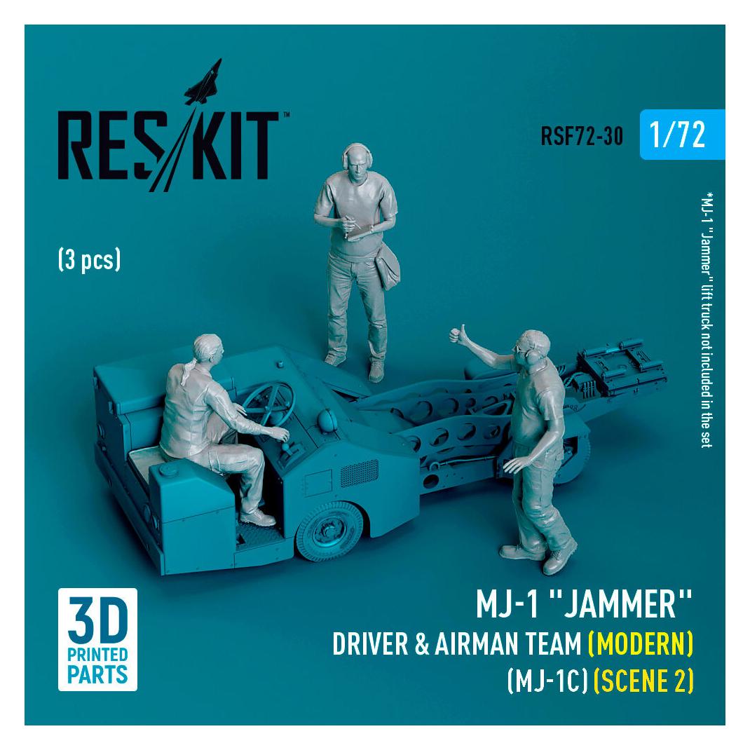 ResKit MJ-1 Jammer Driver & airman team (Modern) (MJ-1C) (scene 2) (3 pcs) (3D Printed) (RSF72-0030)