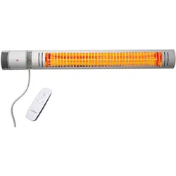 VASNER SlimLine X20 Outdoor Heizstrahler schmal silber, Terrassenheizstrahler 2000 Watt, 6 Heizstufen, IP65 Nässeschutz