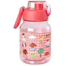 RICE Kinder Trinkflasche Kids in Paris 700 ml, Pink - H17.5 Ø9 cm, 700 ml
