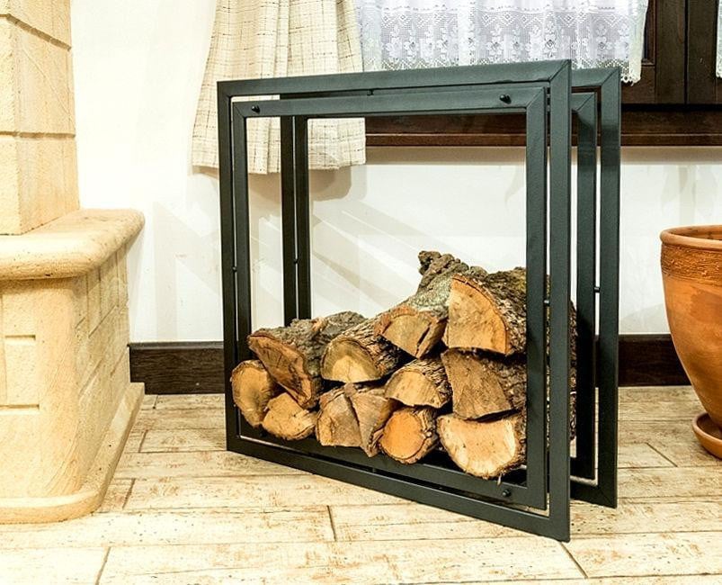 DanDiBo Houtrek Square Houten Mand voor Open Haard, 70 cm